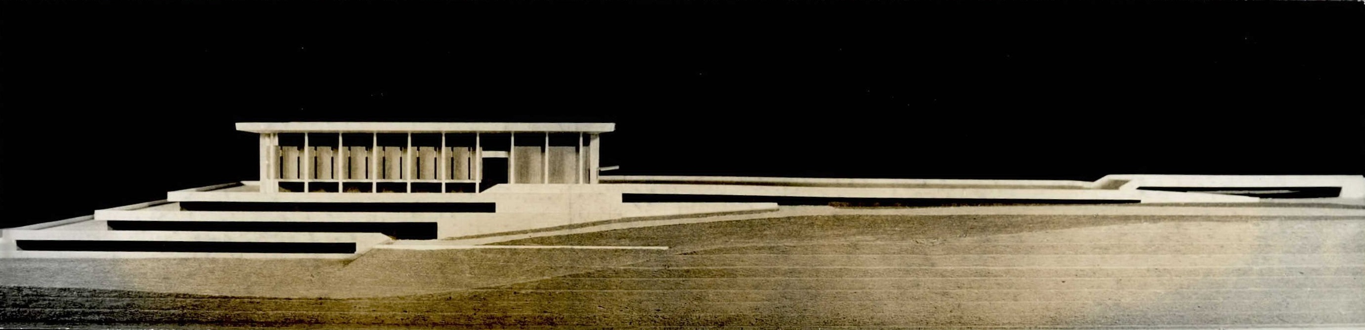 דגם של הצעה למשכן הכנסת בתכנונו של קלרווין