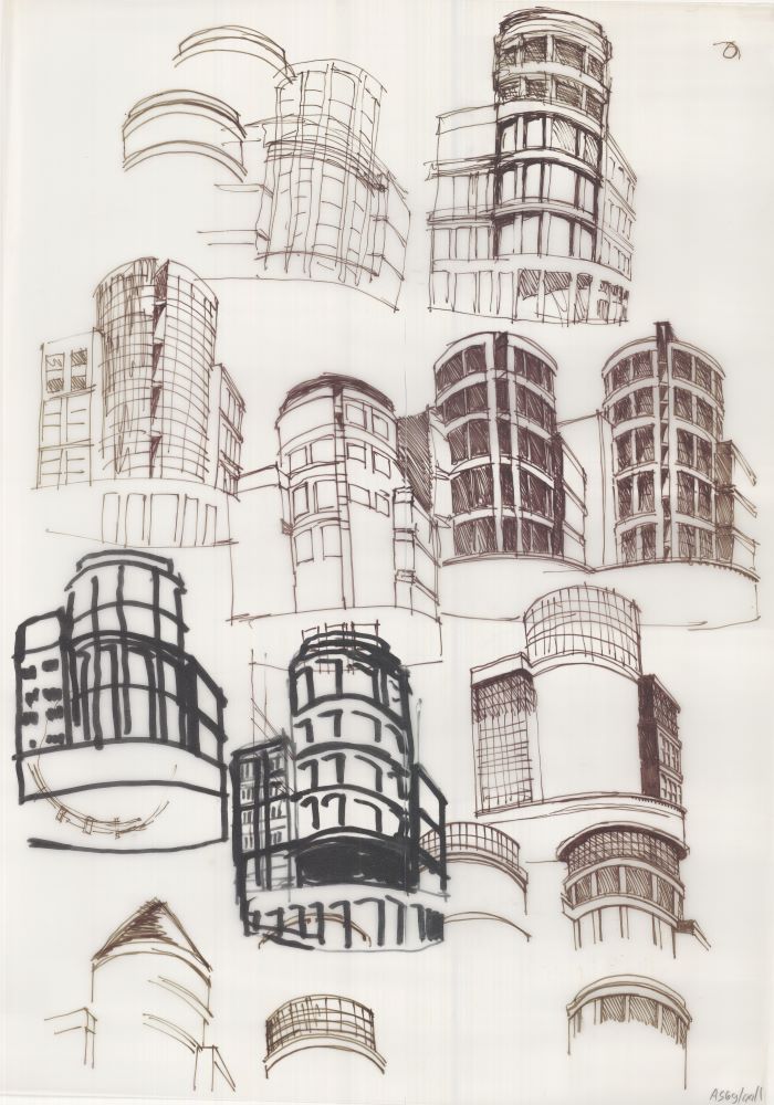 סקיצות של מגדלים, הצעה לתכנון בית מלון בבית פרומין, 2001