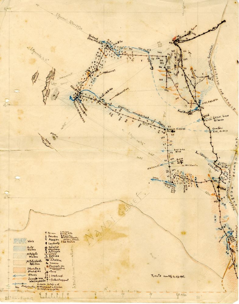 מפה ששירטט וילבוש, מתוך דוח המשלחת לאוגנדה