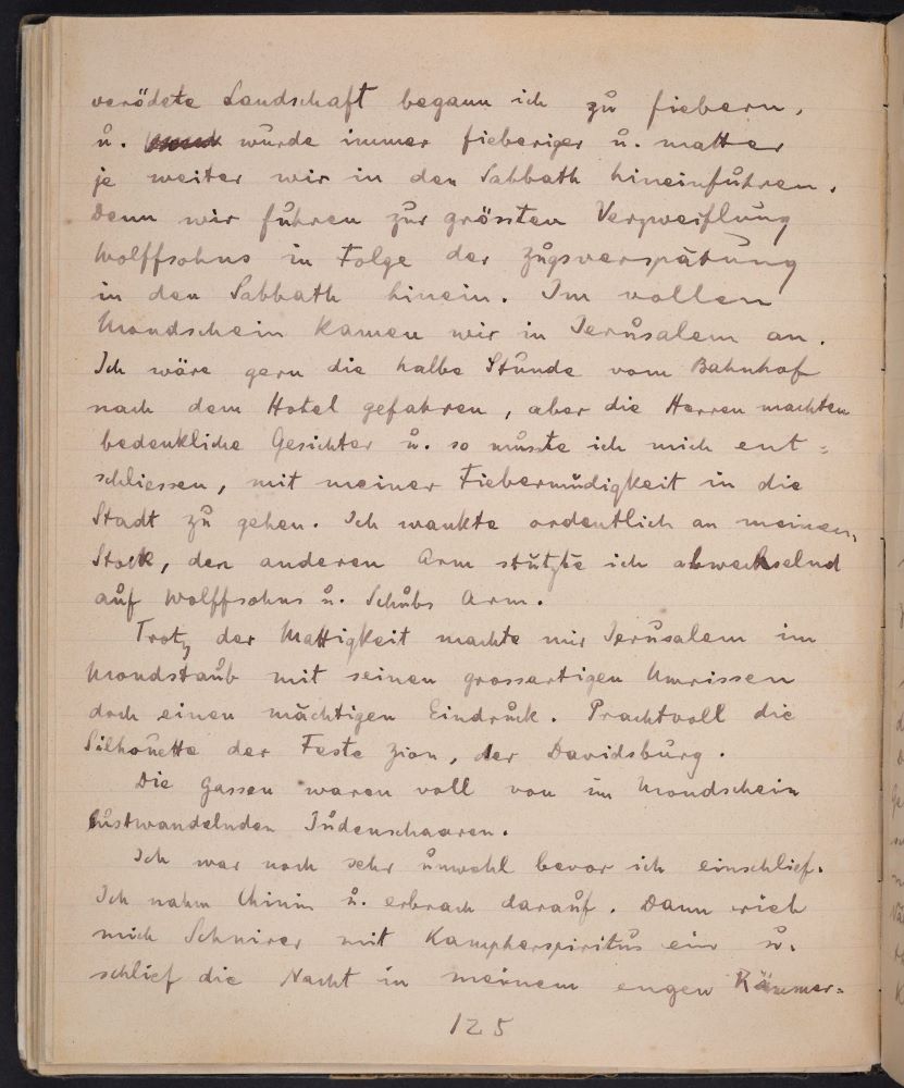 הרצל כותב ביומן על ביקורו בירושלים, 29 באוקטובר 1898