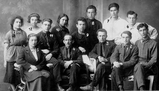 קבוצה של חברי המפלגה הציונית סוציאליסטית מחארקוב שנידונו לגירוש, מאי 1926 (PHZPR\1250805)