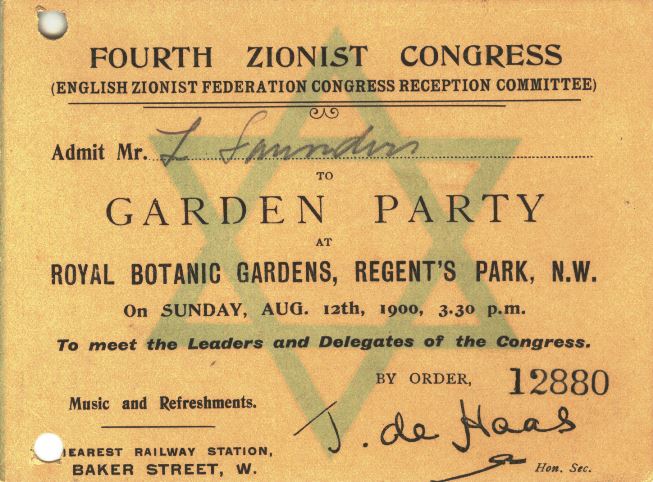 An invitation to a garden party, Fourth Congress