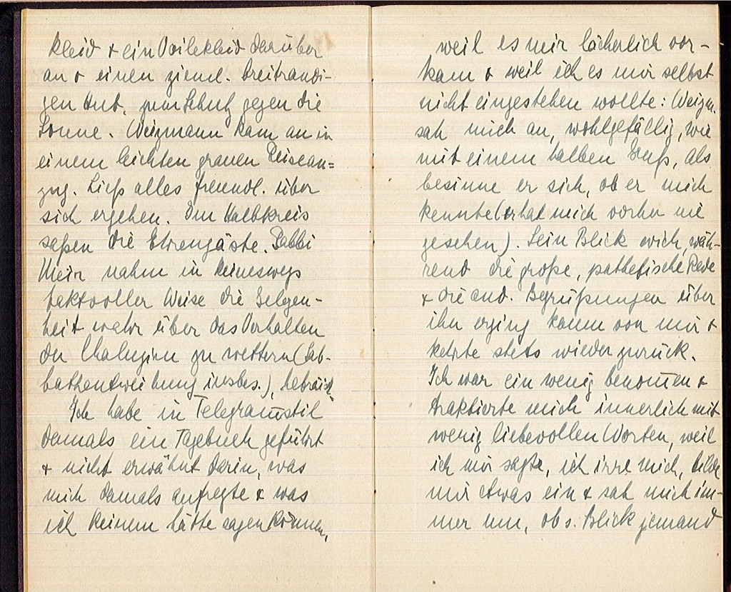 מחברת היומן של לאוני, אוקטובר 1924. (AK343\3)