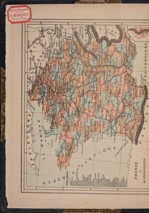 הכריכה הפנימית של מחברת היומן הראשונה של הרצל, 1895. (H1\72)