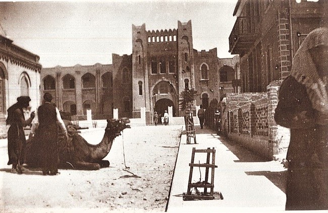 מבנה הגימנסיה הרצליה, מבט מרחוב הרצל, 1912 בקירוב (PHA519-987p)