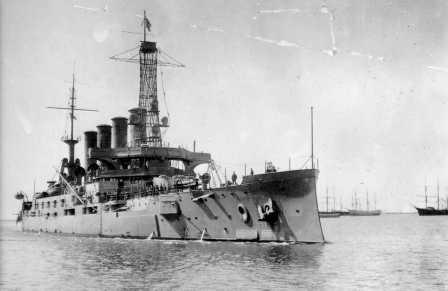 American warship "Tennessee", which Posted money to the Yishuv during the First World War (PHPS\1339472)