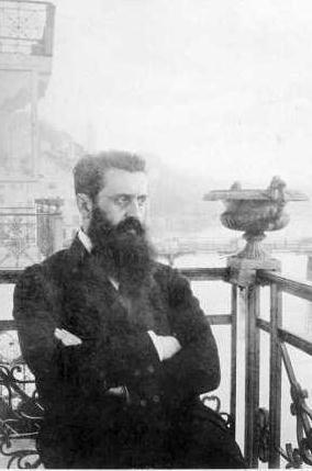 Herzl in the "Three Kings" hotel in Bazel, 1903